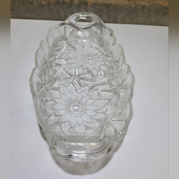 Vintage 1930s Indiana Glass Relish Tray Sunflower Print - Picture 3 of 6